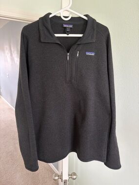 Patagonia Men’s Charcoal Black Quarter-Zip Fleece Pullover